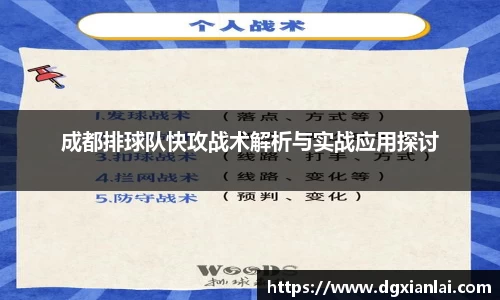 成都排球队快攻战术解析与实战应用探讨